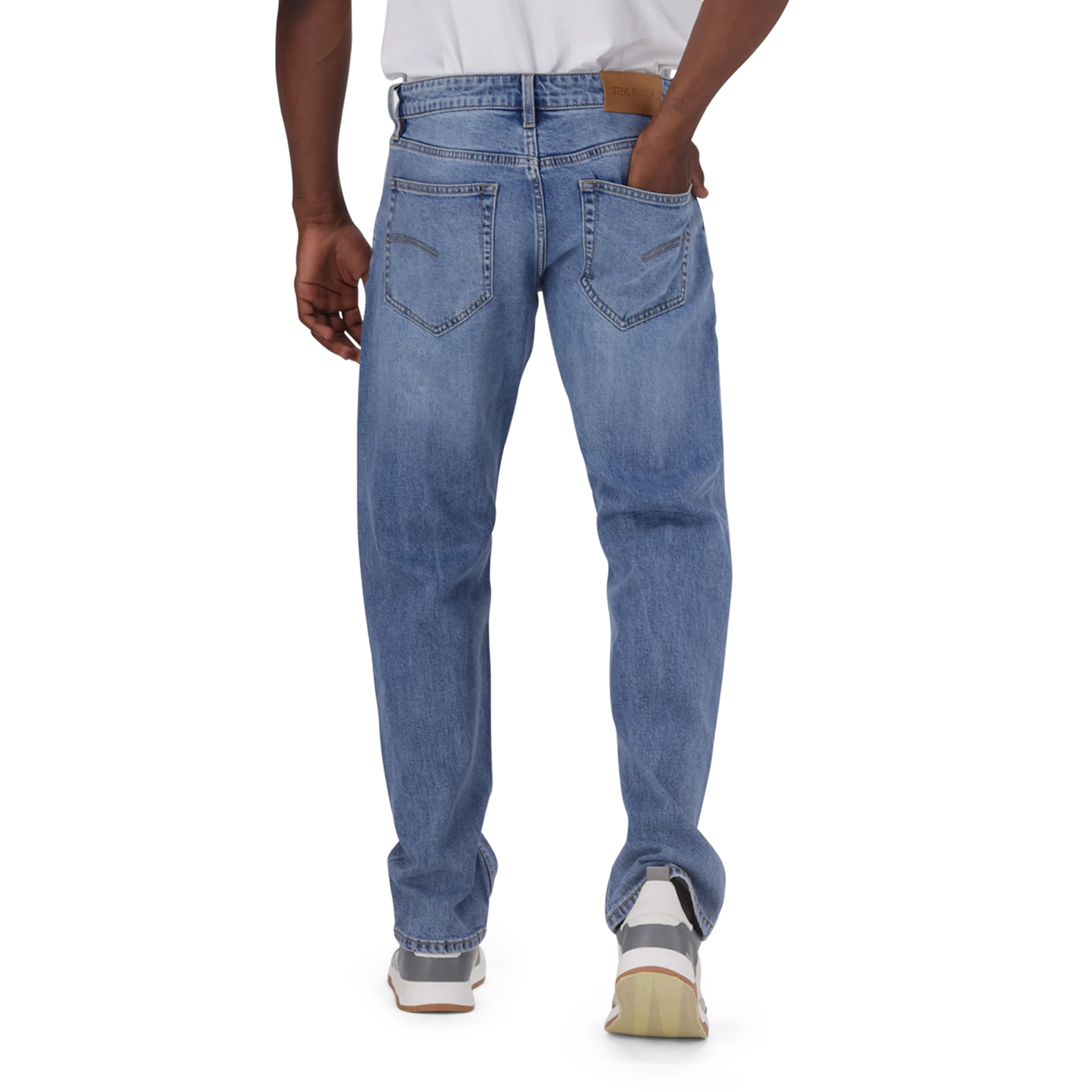 KAIRO SLIM STRAIGHT MID WASH JEANS - Image 6