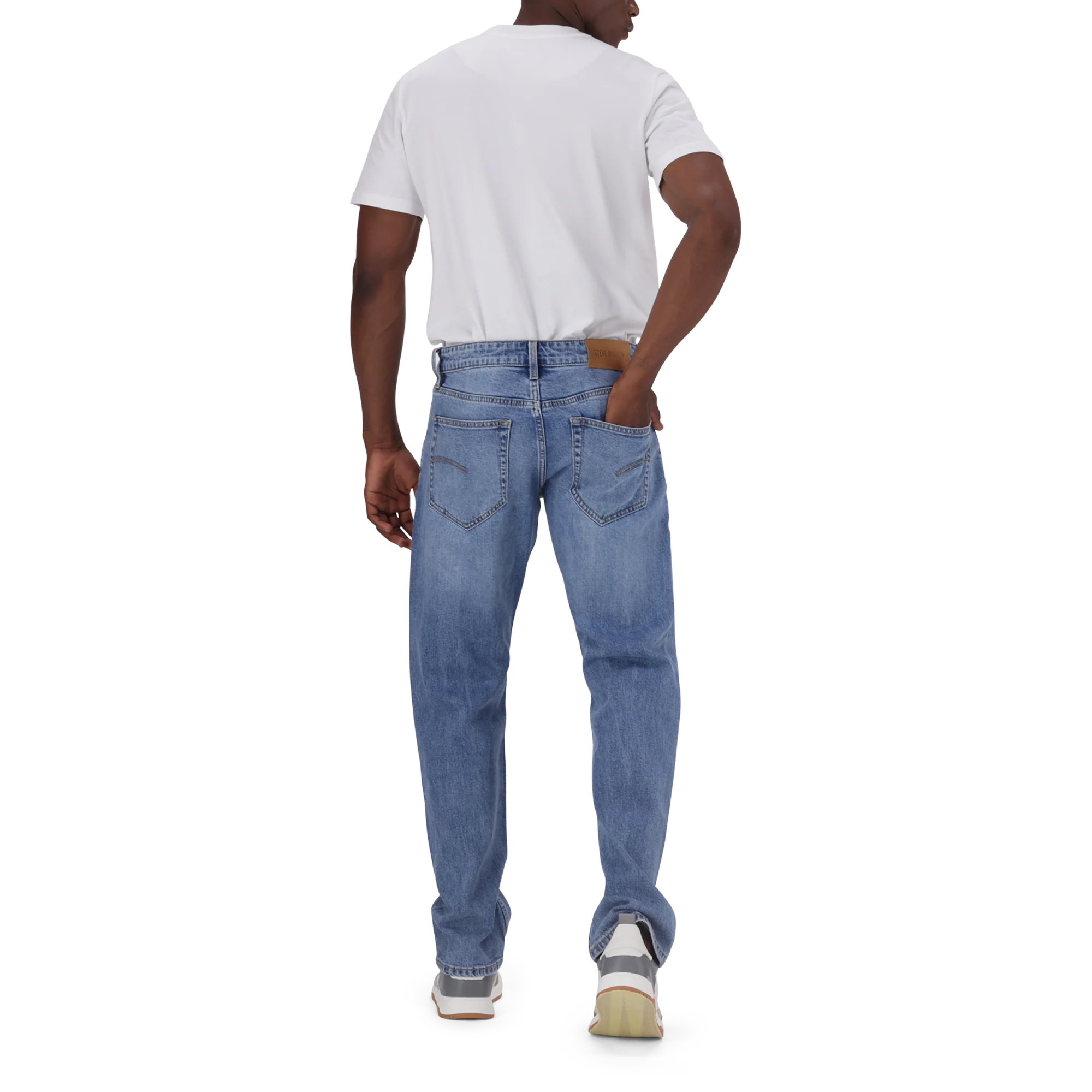 KAIRO SLIM STRAIGHT MID WASH JEANS - Image 7