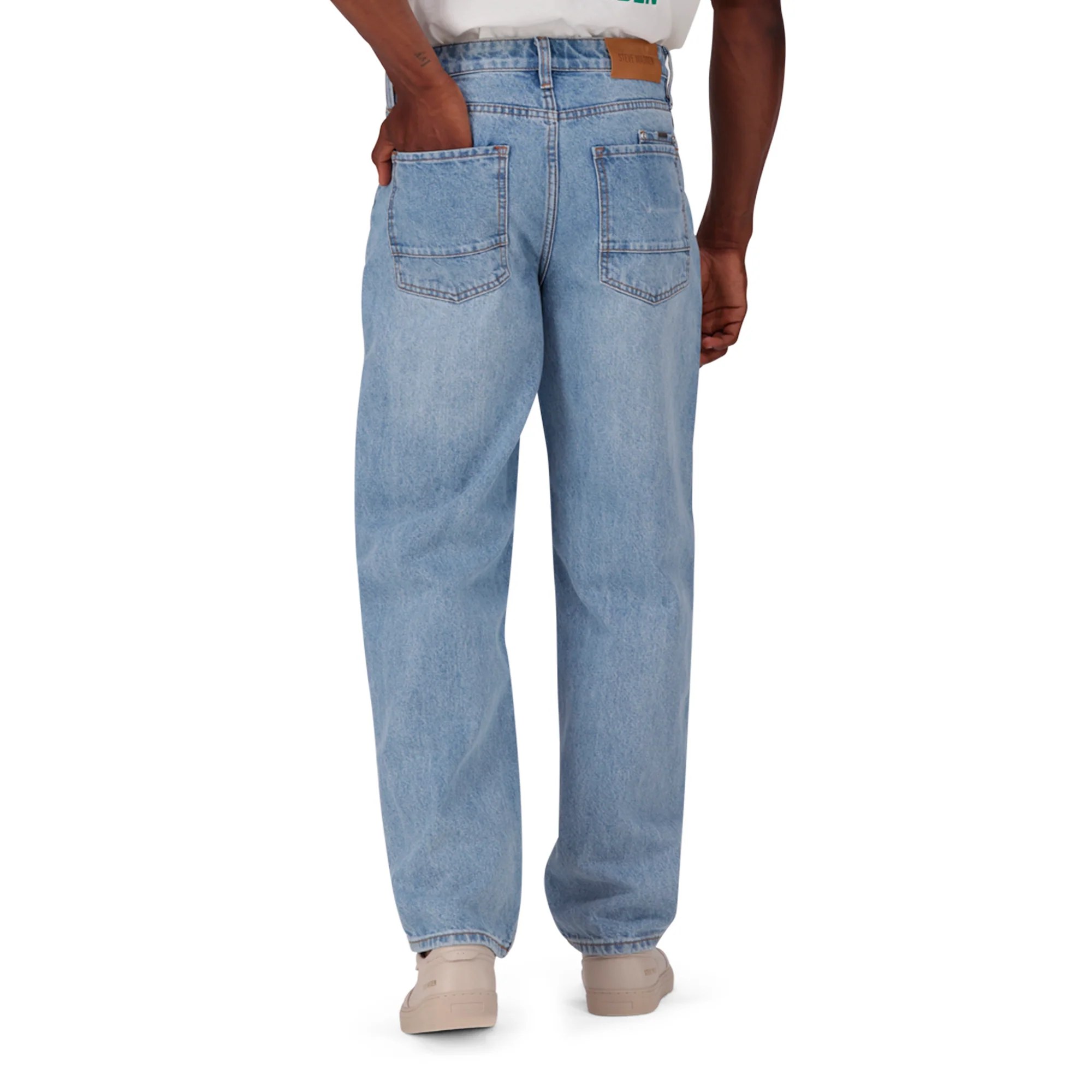 OSCAR MID BLUE STRAIGHT FIT MID WASH JEANS - Image 5