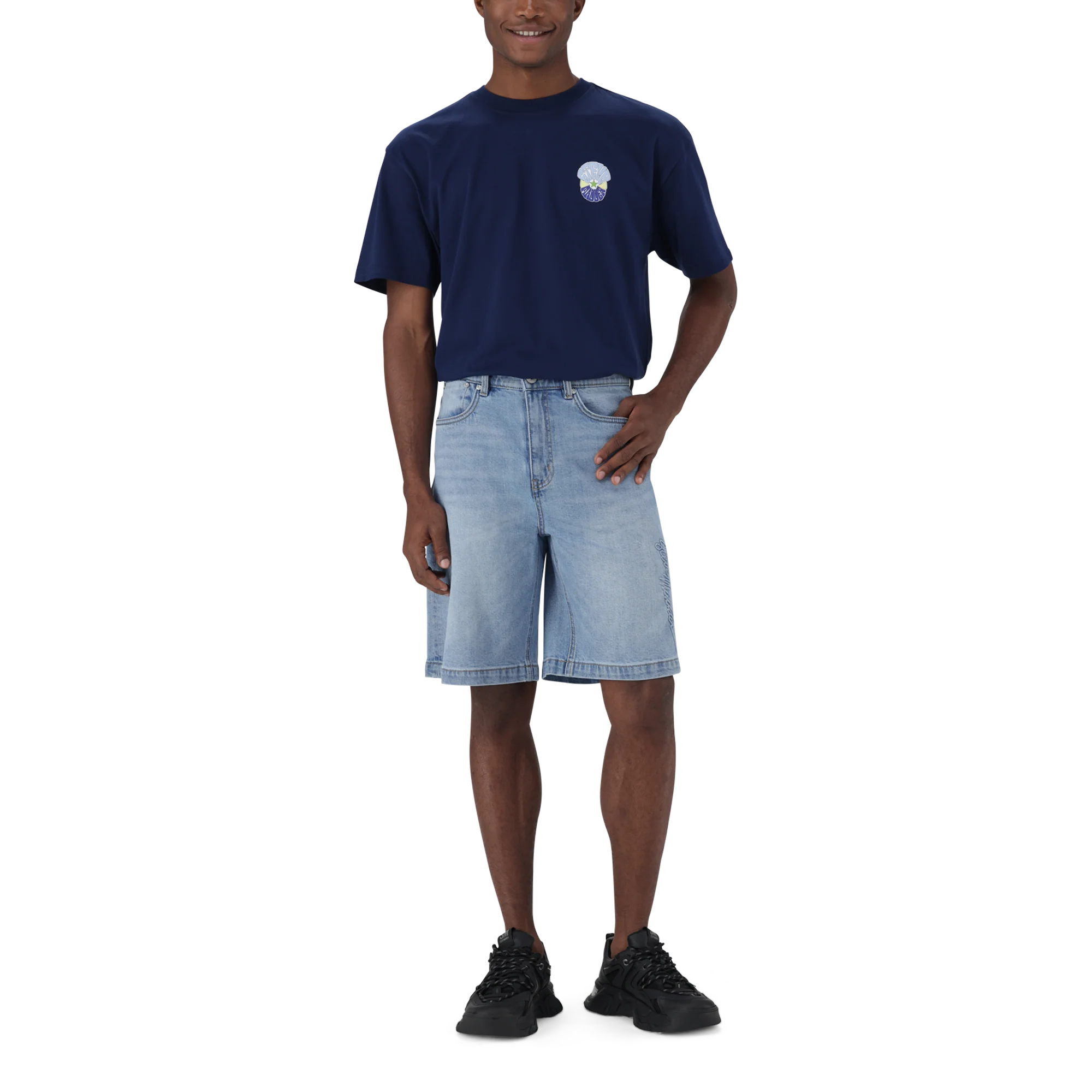 DEAN MID BLUE DENIM JORT - Image 4