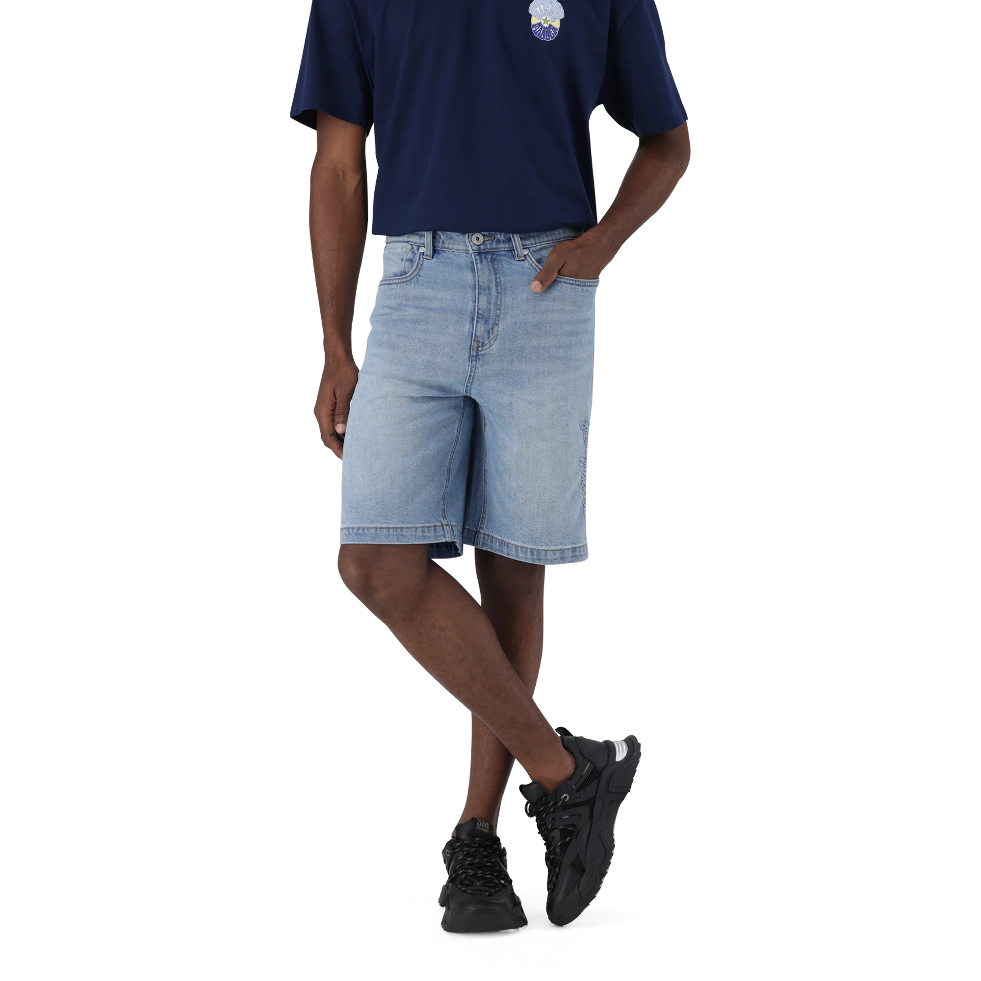 DEAN MID BLUE DENIM JORT - Image 5