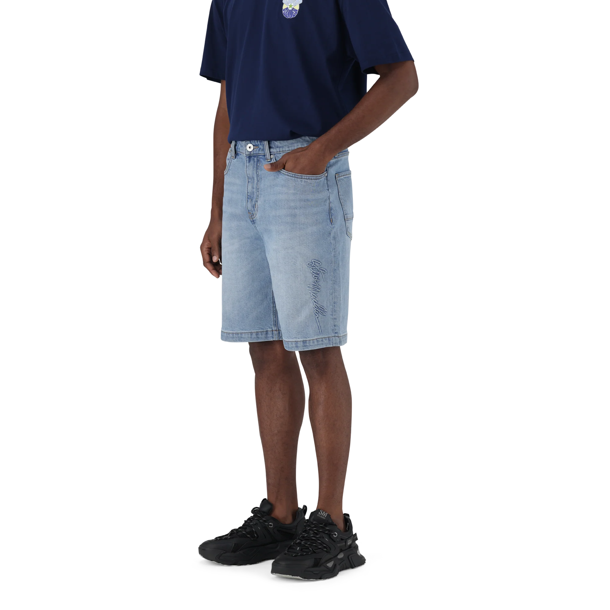 DEAN MID BLUE DENIM JORT - Image 6